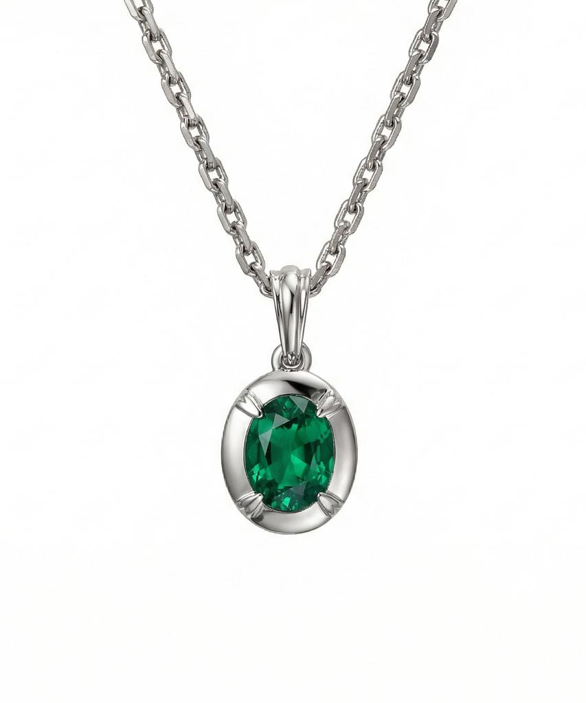 Sting925 Oval Claw Set Charm Pendant