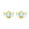 Ocean Style Four-Leaf Clover Opal Earrings for Beach Girls