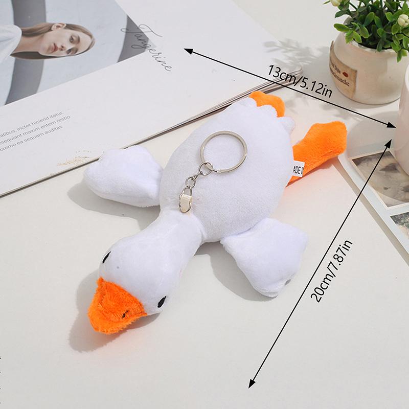 20Cm Cartoon Goose Plush Keychain Goose Pendant Plush Toys For Women Girls Boys Toy Doll Bag Accessories Car Keyring Gifts