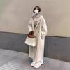 "2024 New High-End Hepburn-Style Apricot Woolen Coat for Women – Autumn/Winter Korean Fashion"