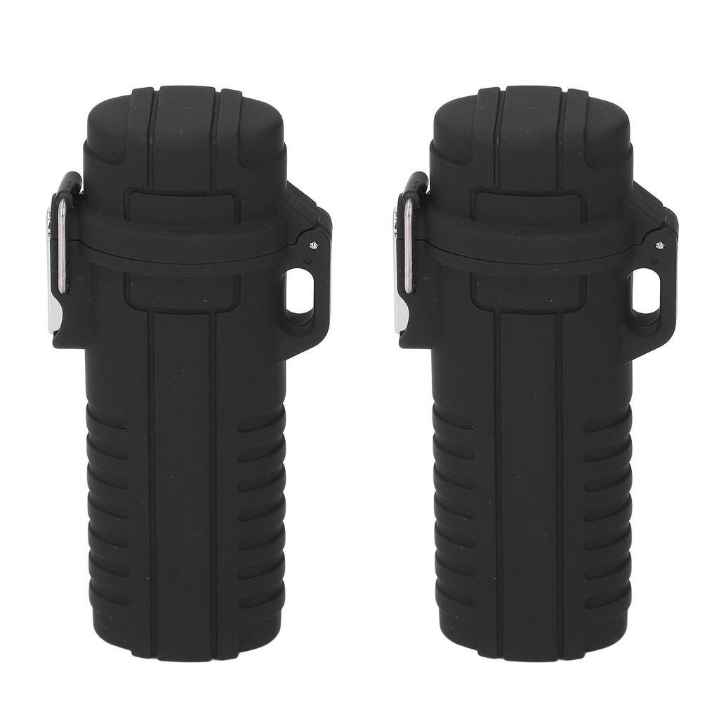 2 Pcs Water Proof Storage Tube Airtight Cover Rubber Sealing Ring Plastic Tube Storage Box for Outdoor Camping Travel