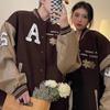 Vintage Baseball Jacket Women Embroidery Oversize Korean Fashion Varsity Jackets College Bomber Button Coats Aesthetic
