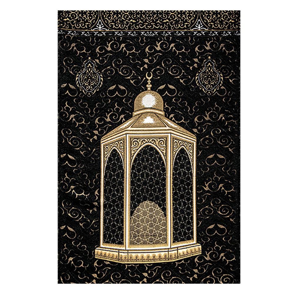 Klassiek Moskee Print Islamitisch Gebedskleed, Opvouwbaar Reis Moslim Tapijt, Wasbaar Lichtgewicht Janamaz voor Eid Ramadan Geschenken 50x100cm(20x39inch