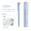 1pcs Triangular Multi-color Pen, Planwith Sign Series 3 Colors 0.5mm Point Gel Pen Multifunctional Liner Marker School