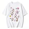 2026 New Summer Cute HelloKitty TShirts Soft Cotton Short Sleeve Tees for Parents Kids Breathable Casual Daily Outfit Tops