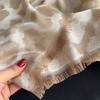 Female European and American Leopard Print Thickened Warm Imitation Cashmere Fringed Cape Double-sided Gold Thread Shawl Autumn and Winter
