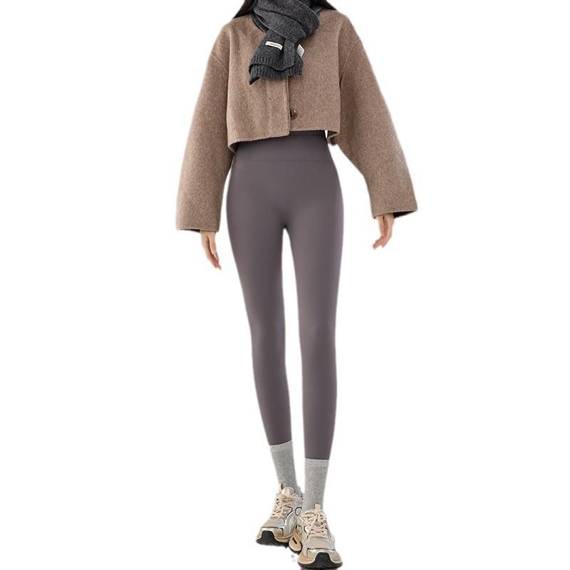 Fleece Lined Women Winter Barbie Pants High Waist Tummy Control Leggings Thick Warm Outdoor Wear Yoga Pants