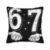 67 Meme Hands Six Seven 6 7 Pillow Case Comfy Pillow Cover Retro Trendy Pillowcases For Living Room Sofa