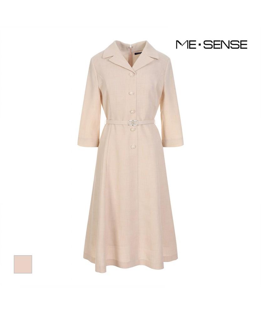 MESENSE Open Collar Flare Dress_Mb54Opm184A