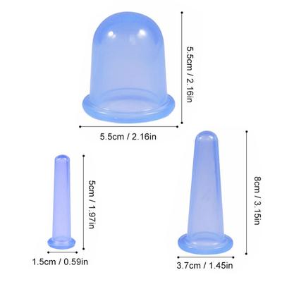 Silicone Facial Massage Cupping Set Vacuum Body Massager Cup Ventouse Anti Cellulite Therapy Face Suction Cups Kit Gift Bag