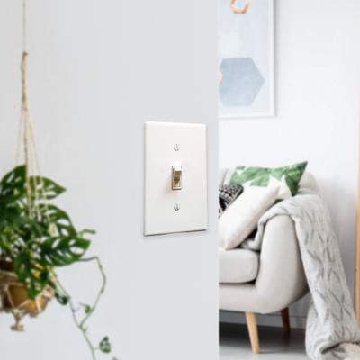 Toggle Switch Panel Single Gang Unbreakable Modern White Heavy Duty Decorative Plastic American Wall Plate Outlet Cover Home Supplies