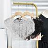 Glitter Fringe Detachable Collar Shawl Scarf For Women Elegant Party Accessory