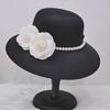 New Hepburn Top Hat Fashion Travel Retro Dress Styling Hat French Small Fragrant Double Tweed Hat