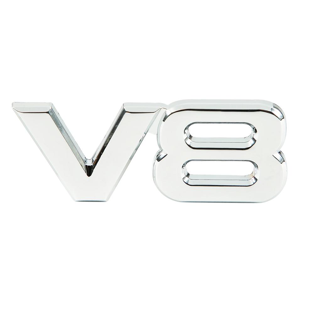 ZZTZZ 3D Metall V6 Motor Display Bilklistermärke Emblem Märke V6 Emblem 3D Märke Lastbilsnamnskylt Klistermärke Dekal Ersättning