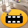 1pc Funny Teeth Office Round Area Rug, Under Office Chairs Bedroom Living Room Home Decor, Room Deco