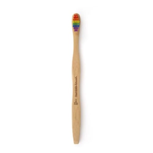 THE HUMBLE CO. Humblebrush Toothbrush for Adults, Rainbow, 19cm, 1 Piece