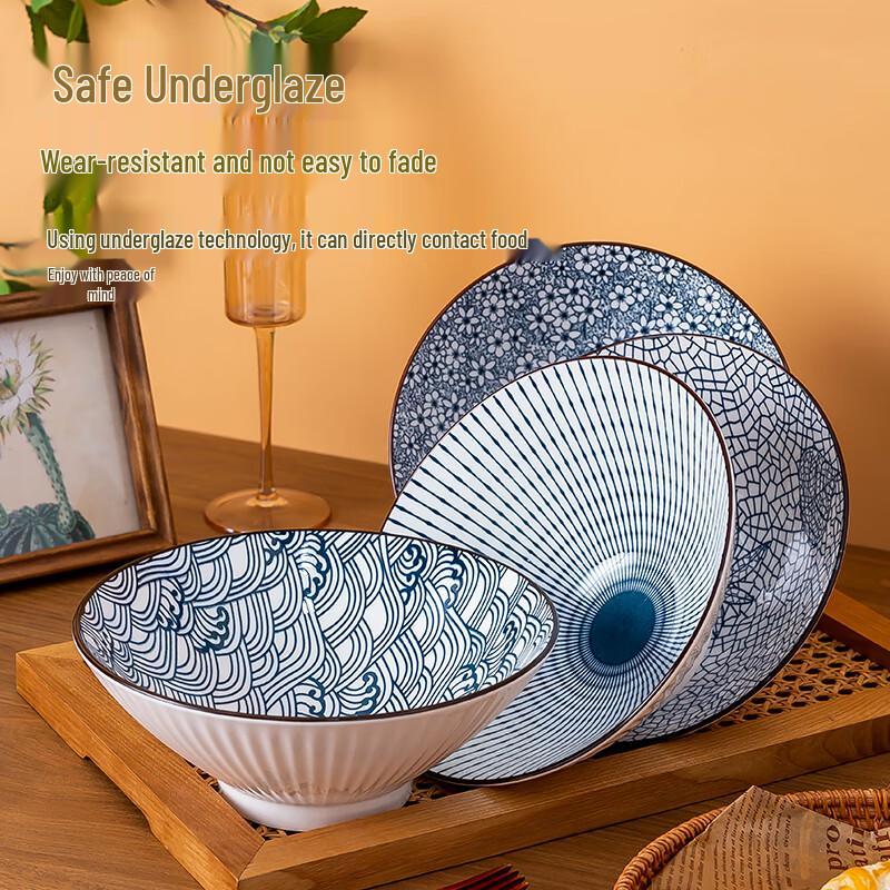 Jingdong Japoński Zestaw Ceramicznych Misek do Ramenu