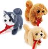 Electric Simulation Dog Plush Toys Interactive 18Cm Dog Robot  Walking Barking Tail Wagging Toy For Kids Birthday Christmas Gift