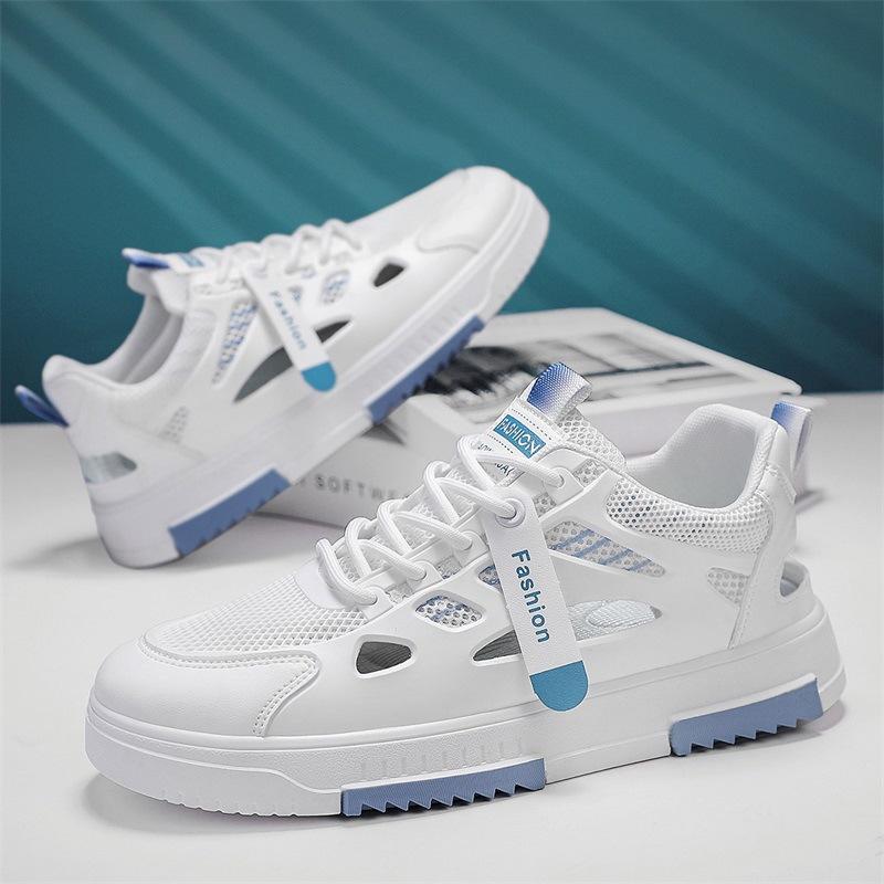 

Men s round head board shoes summer new breathable casual fashion comfortable versatile daily color matching flat men s shoes 44