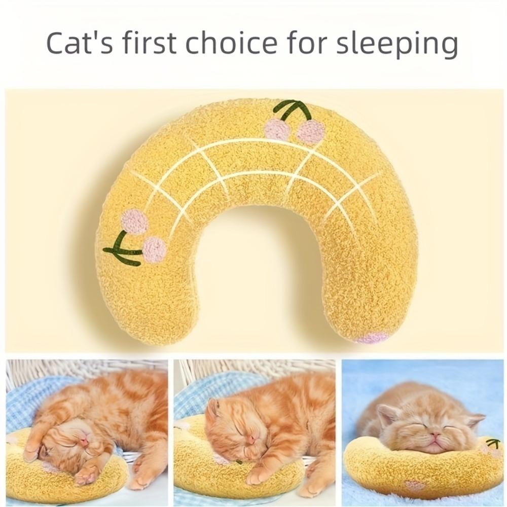 Soft Pet Pillow Cushion for Cats Dogs Thick Cotton Sleeping Headrest Comfortable Bite Resistant Pet Bed Accessory