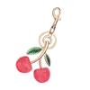 Glitter Cherry Bag Accessory Fashion Keychain Alloy Resin Texture Cherry Keyrings Suitable for Party and Casual Outfits