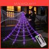 Halloween Decor Lighted Spider Web With Remote Control For Haunted House And Party