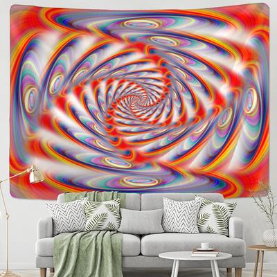 Tapeçaria de hidromassagem psicodélica, tapeçaria de parede, boêmia, hippie, abstrata, ficção científica, tapete colorido, toalha de praia, decoração de quarto