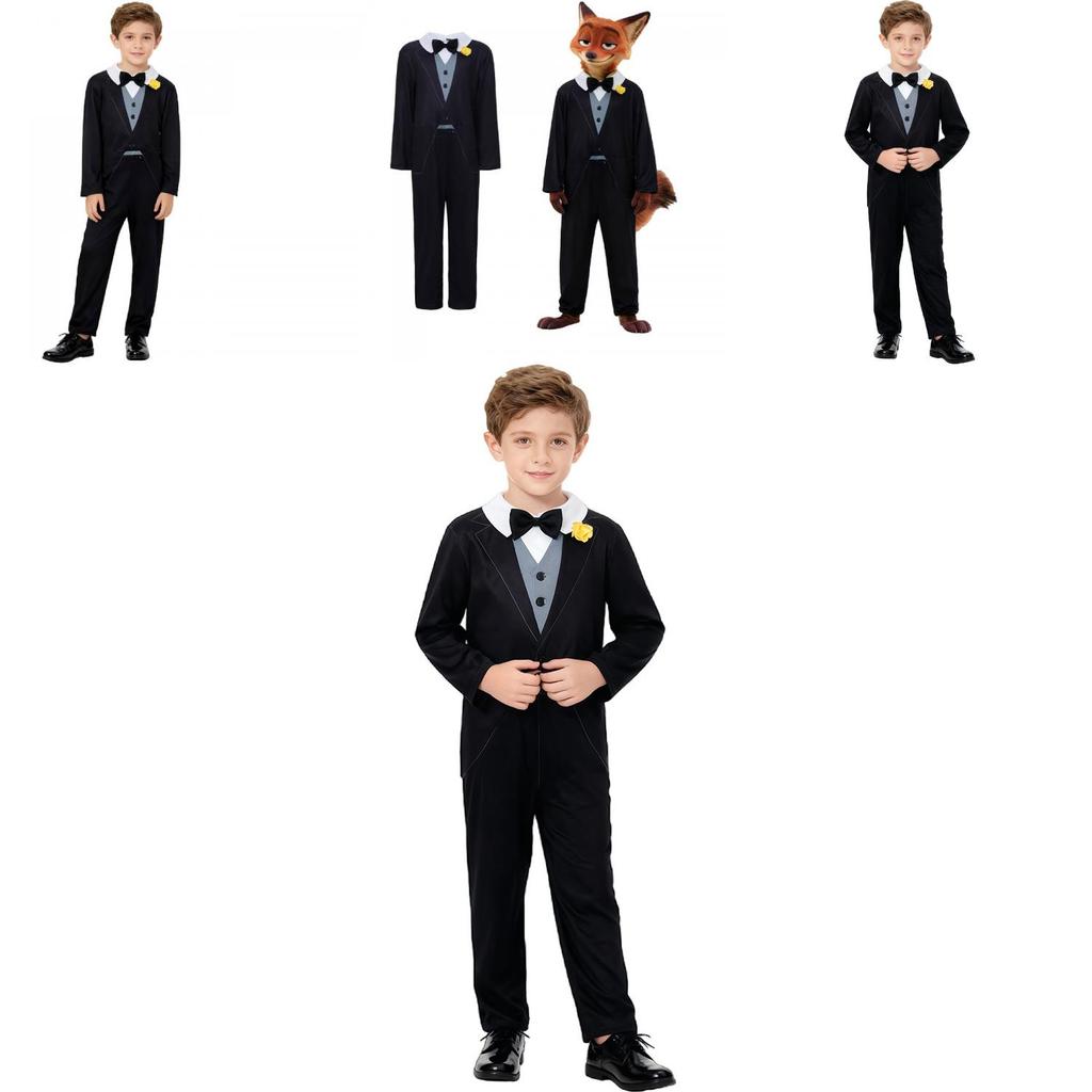 Nick Fox Child Costume With Polyester Spandex For Cosplay And Role Play