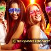 50pcs Glow In the Dark LED Eyeglasses, Multiple Neon Colors Blinds Lampshade Glasses for Christmas, Mardi Gras, Birthday Party