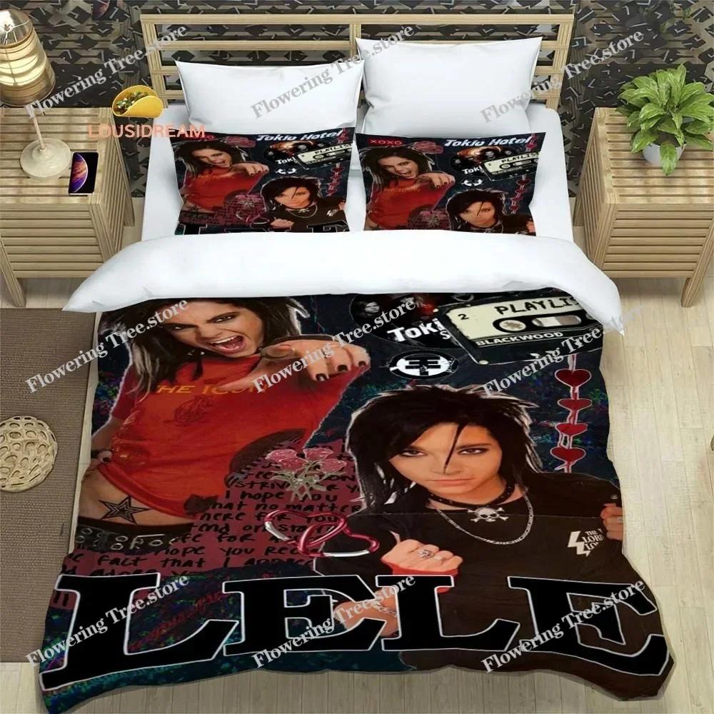 Rock Band Tokio Hotel Logo Sheet Quilt Covers Bedding Dormitory Sheets Bedding Set Soft Warm Bedding Set