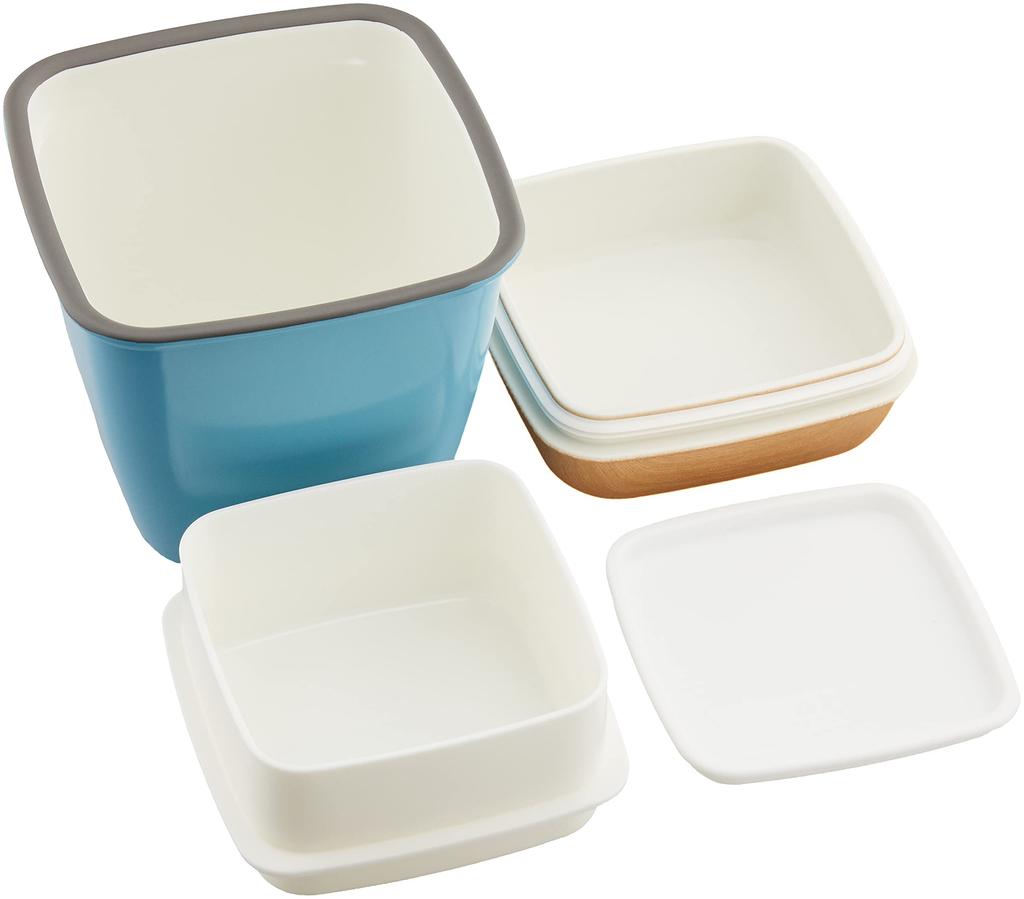 Masakazu Showa Lunchbox Slim Lunch Tall Emaille Mikrowellen- und Spülmaschinenfest Untere Etage Etage Geeignet für Männer und Hergestellt in Produktnummer 4979443 Zweistöckig