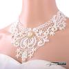 Collana Choker in Pizzo Perla Bianca - Elegante Catena Clavicolare di Alta Gamma per Donna