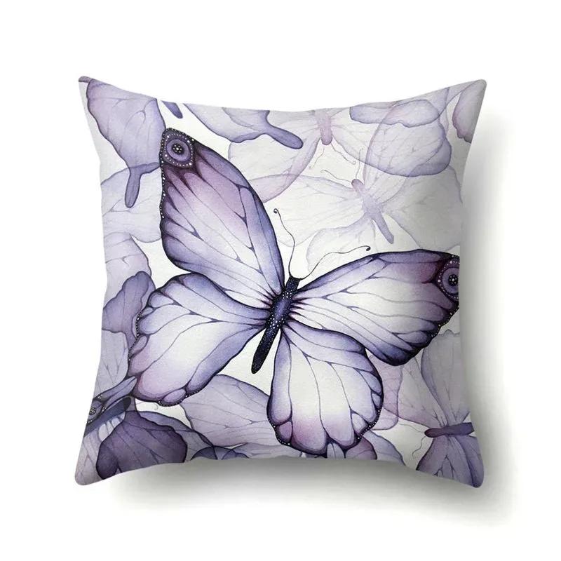 Beautiful Romantic Butterfly Series Decorative Home Pillowcases Living Room Sofa Cushion Covers Free Butterfly Pillowcases
