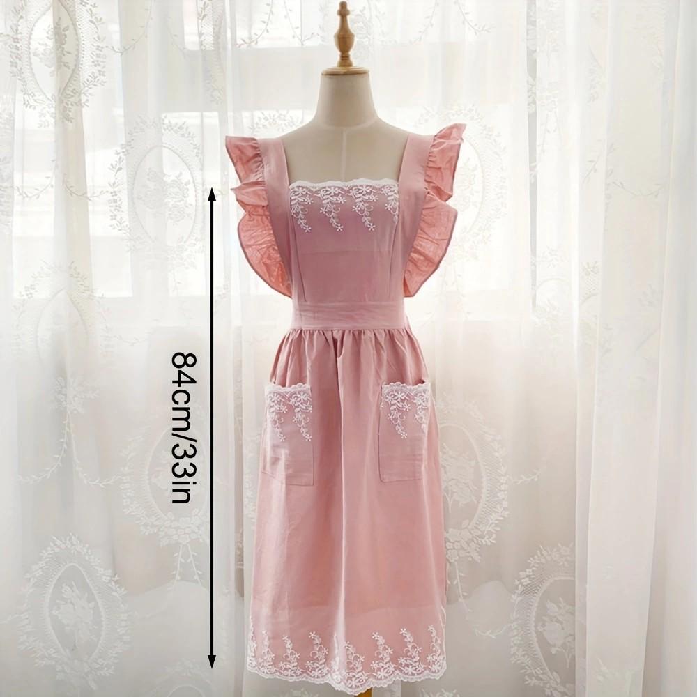 1PCS Pure Cotton Apron for Home Use Floral Design Japanese Style Gardening Coverall Princess Women Full Body Floral Shop Summer