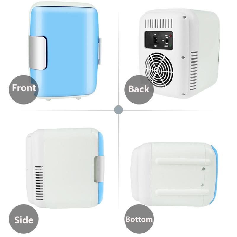 4L Large Capacity Car Refrigerator Food Grade Liner Cooler Warmer Mini Fridge for Dormitory Office Home Mini Fridge