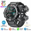 New 1.46" Amoled Original Smartwatch TWS Headphones 2-in-1 Men's Outdoor Sports Watch Bluetooth Call NFC Smart Watch Local Music