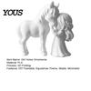 Unique Birthday Presents 3D Printed Girl Horse Figurine, DIY Paintable Equestrian Sculpture, Modern Christmas Gifts for Equestrians Minimalist