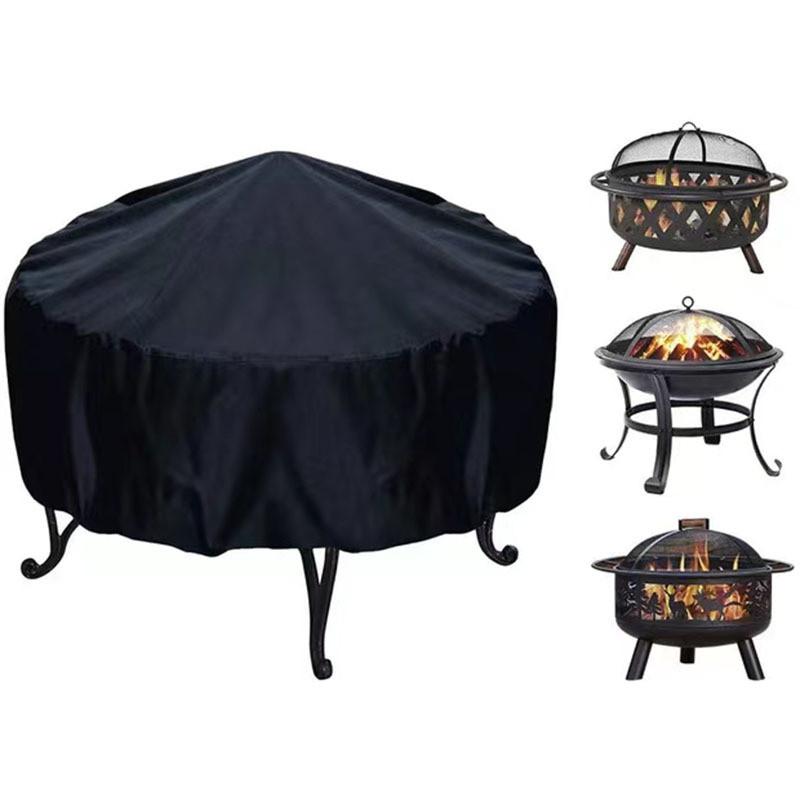 Outdoor Garden Bbq Grill Cover With Waterproof Uv Resistant Oxford Fabric For Fire Pit