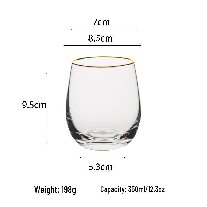

Zhishe Gold Rim Egg-Shaped Glass Cups