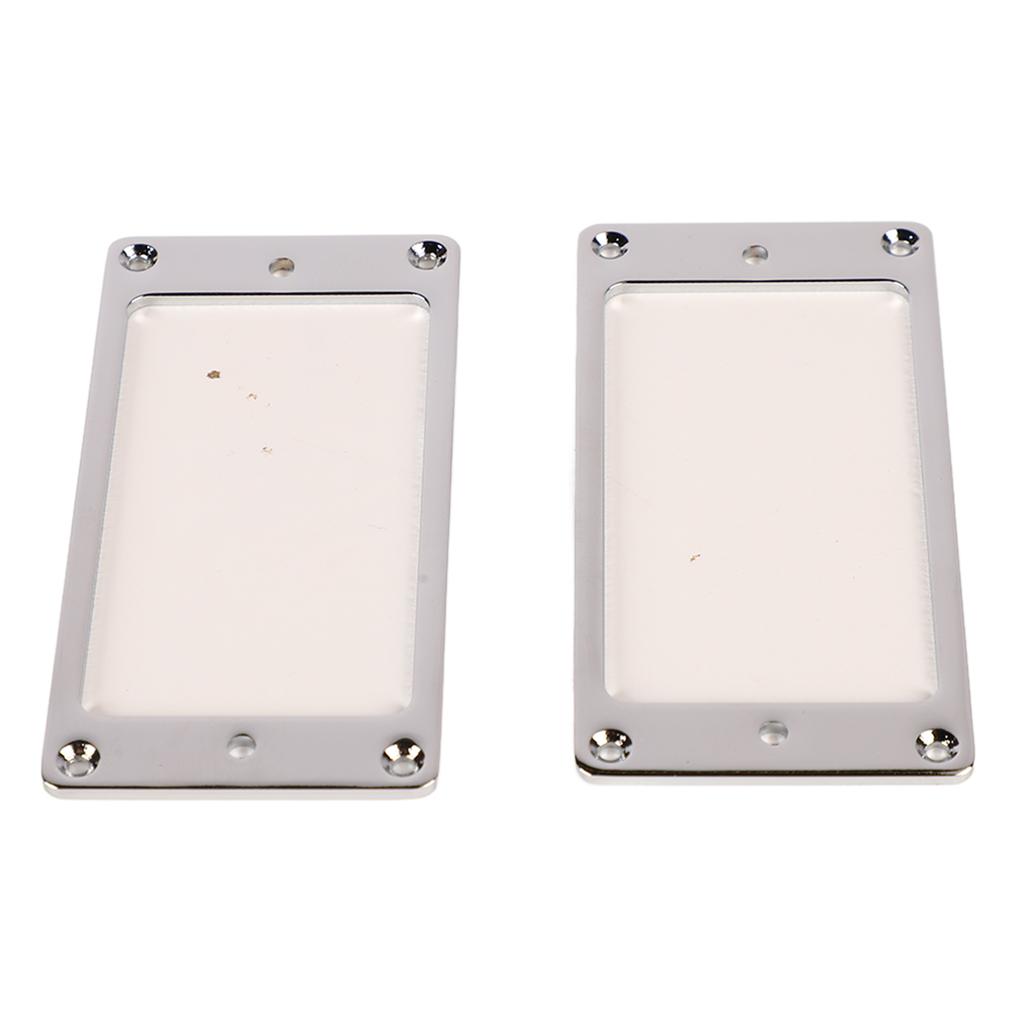 2Pcs Guitar Pickup Frame Metal Curved Bottom Delicate Smoothly Appearance Guitar Pickup Ring Replacement