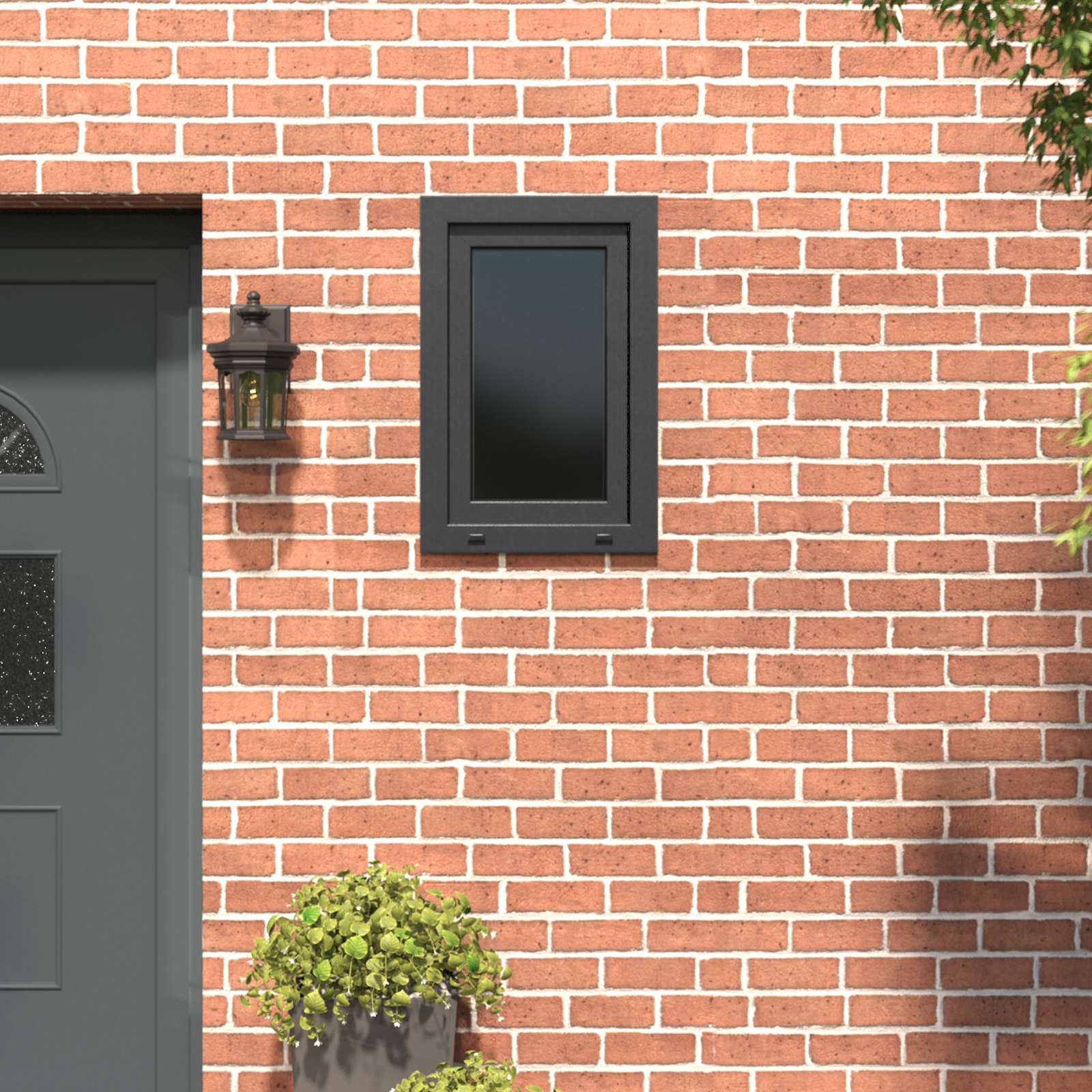 Kellerfenster RISOR 50 x 75 cm PVC und Glas Anthrazit