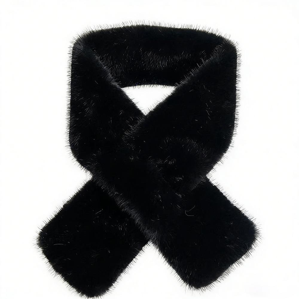 Thickened Neck Scarf Faux Mink Fur Faux Rabbit Fur Scarf Neckerchief Wrap Autumn Winter