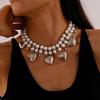 Retro Metal Heart Conch Necklace: Luxurious, Unique, and Exaggerated Clavicle Chain