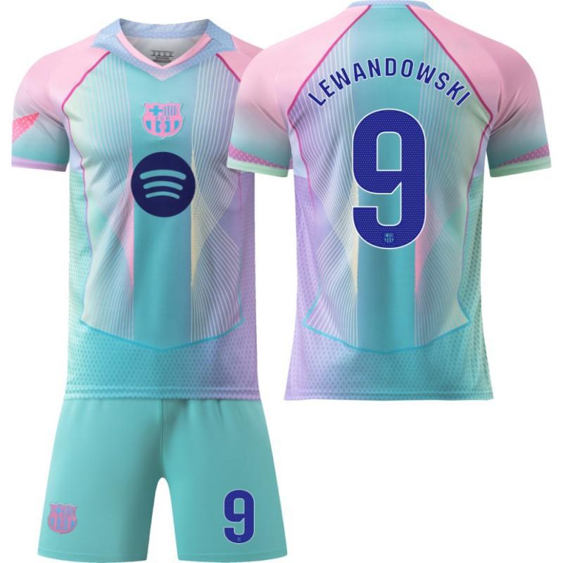 2526 Blue Edition Football Jersey No. 19 Yamal 9 Levan 8 Pedri 10 Set