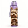 1PC Cute Yorkshire Puppy Portrait 750ml Color Plastic Sports Water Bottle Leakproof Flip Straw Lid Suitable for Sports Office Home Use