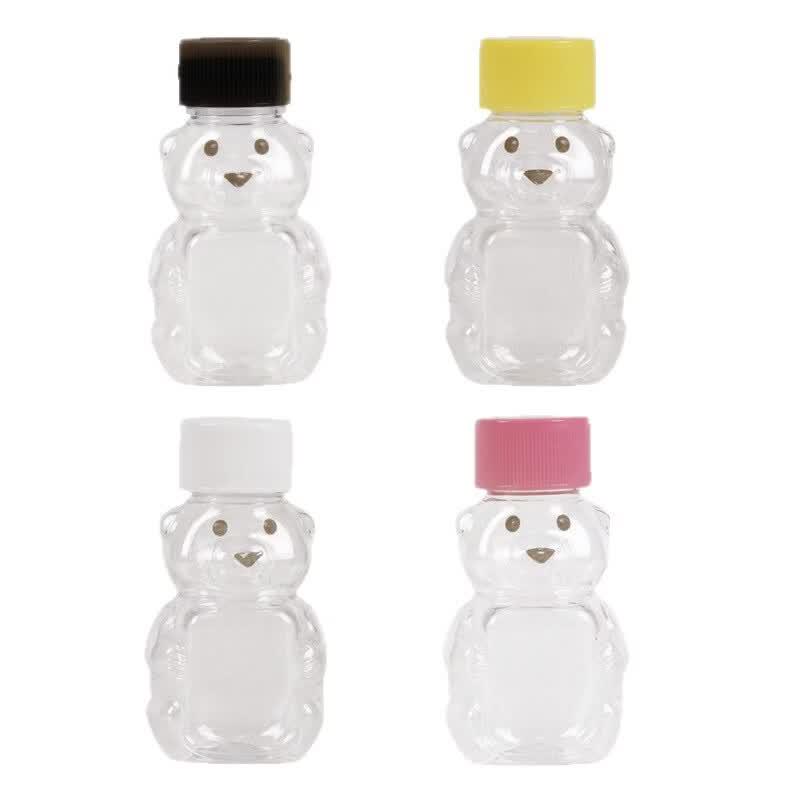 Pabei Disposable Cartoon Bear Juice Bottles (20-Pack)
