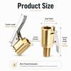 Brass Tire Air Chuck Clip Adapter, Quick Lock-On Inflator Nozzle Connector for Car Motorcycle Bicycle Air Pump
