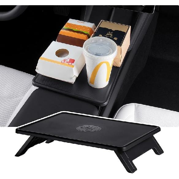 

BASENOR Upgrade Tesla Model Y/3 Table Tray, Foldable Stable Center Console Car Food Eating/Laptop Work Desk For Road Trips, Autopilot, -2024 Model Y Model Y Juniper Model 3 H