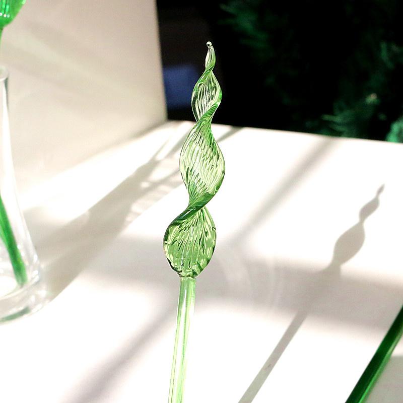 Handmade Colorful Murano Glass Flower Craft Figurine Wedding Valentine's Day Favors Gifts Table Miniature Vase Decor Ornaments