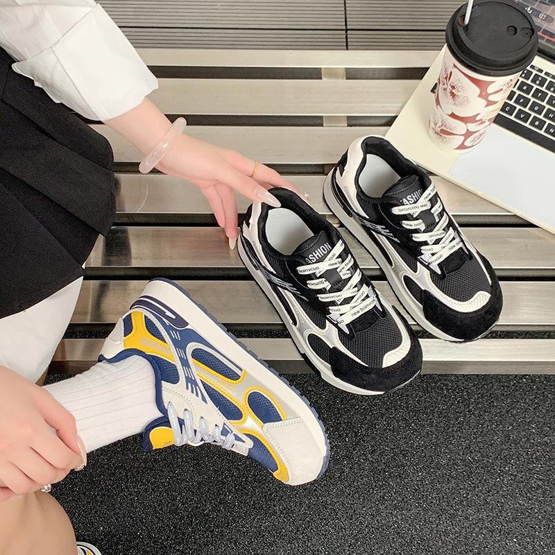 Platform dad shoes women's 2025 autumn new versatile height increase casual sports shoes small muffin little white shoes